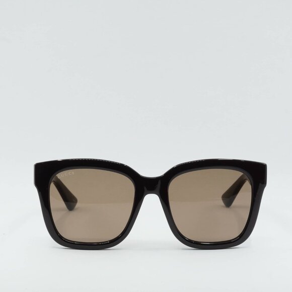 Gucci GG1338S 005 Sunglasses Wine Square Frame, Brown Lenses main image 9